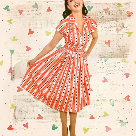 Bernie Dexter Queen Of Hearts Dress 4X NWT - Picture 4 of 6